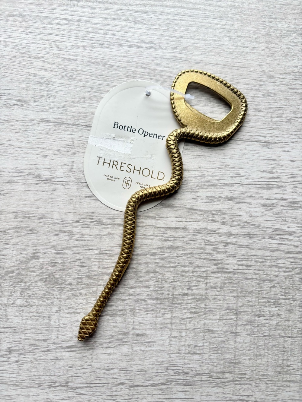 Threshold Gold Snake Bottle Opener